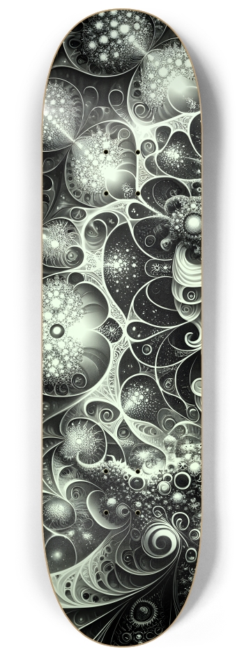 B&W Fractal Woman #67 #1 8-1/4 Skateboard Deck