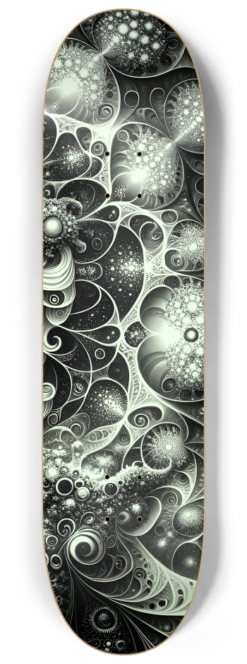 B&W Fractal Woman #67 #3 8-1/4 Skateboard Deck