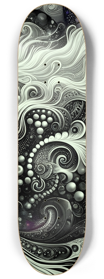 B&W Fractal Woman #65 #3 8-1/4 Skateboard Deck