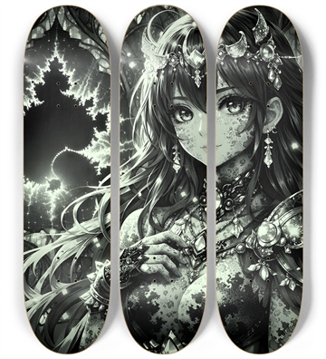 B&W Fractal Woman #49