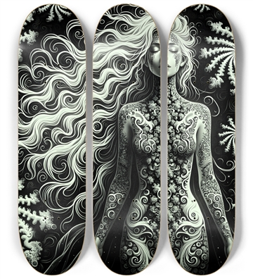 B&W Fractal Woman #62