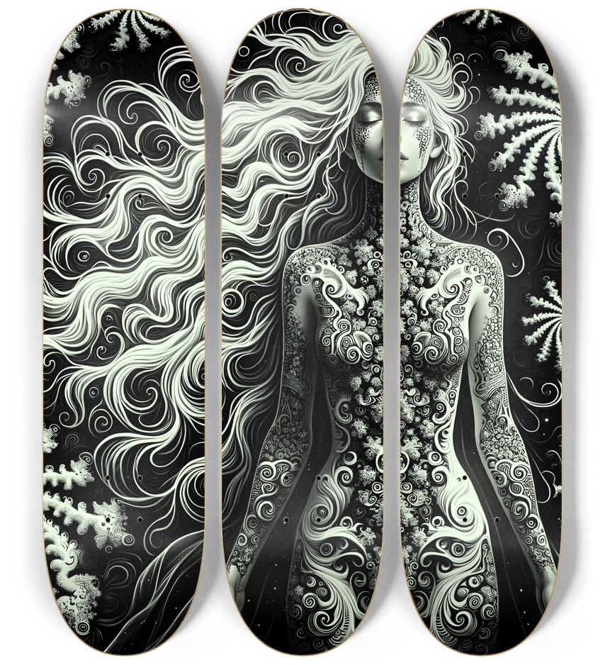 B&W Fractal Woman  #62