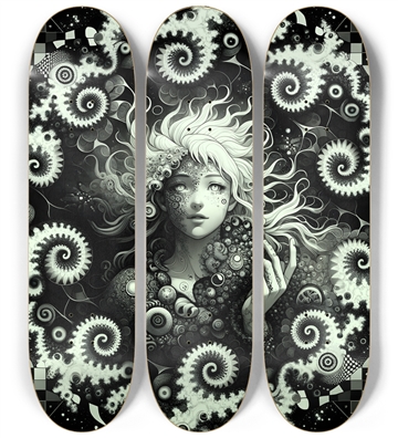 B&W Fractal Woman #55