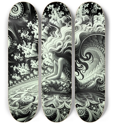 B&W Fractal Woman  #70