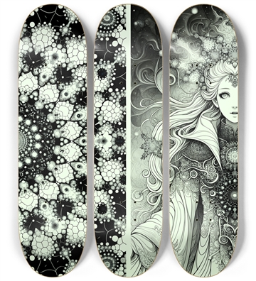 B&W Fractal Woman #66