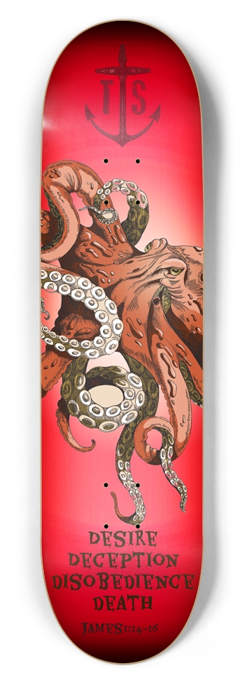 TS Octopus 8.5 8-1/2 Skateboard Deck