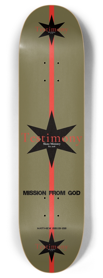 TS Mission from God 8.0 8 Inch Skateboard Deck