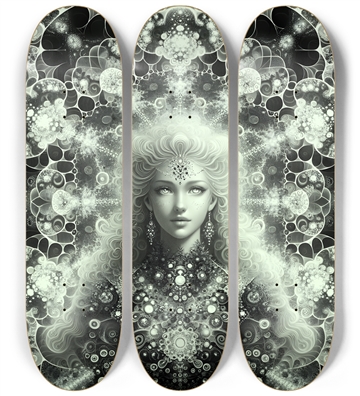 B&W Fractal Woman #85