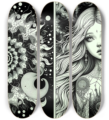 B&W Fractal Woman #111