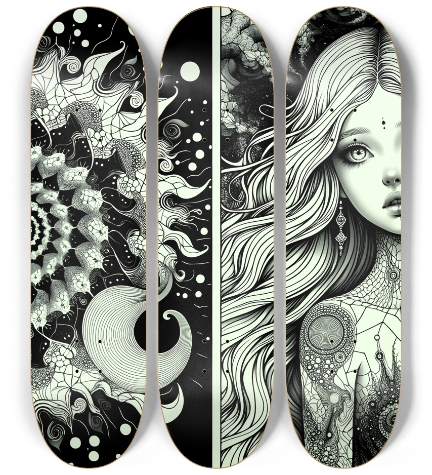 B&W Fractal Woman #111