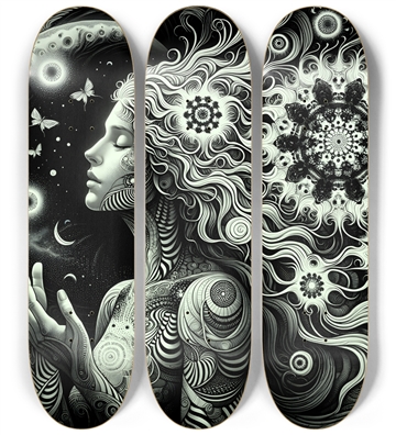 B&W Fractal Woman #99