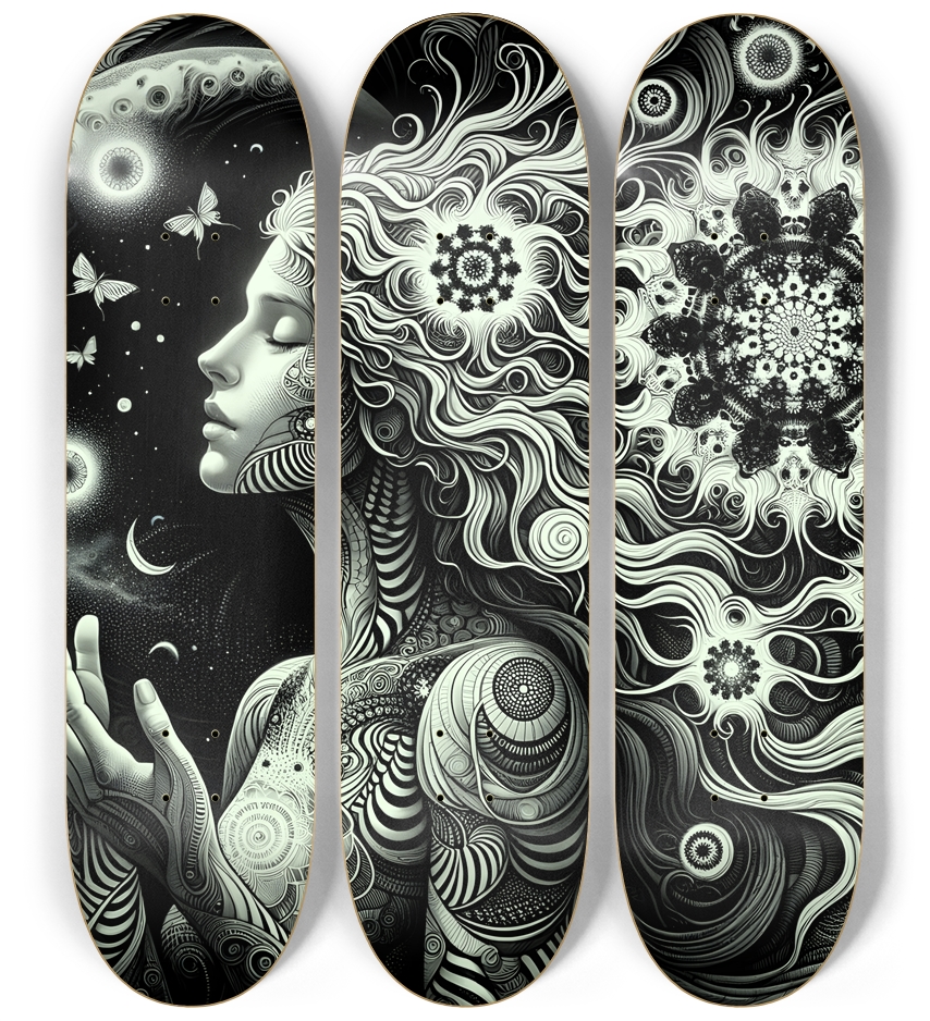 B&W Fractal Woman #99