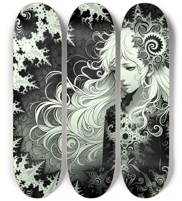 B&W Fractal Woman #74