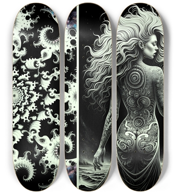 B&W Fractal Woman #82
