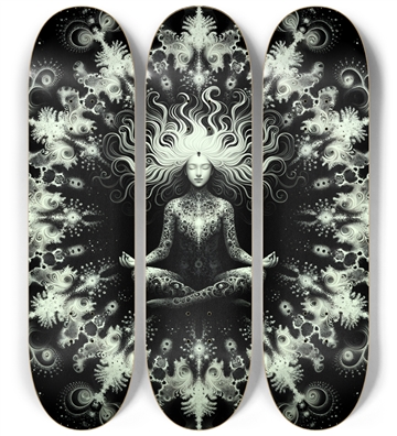 B&W Fractal Woman #80