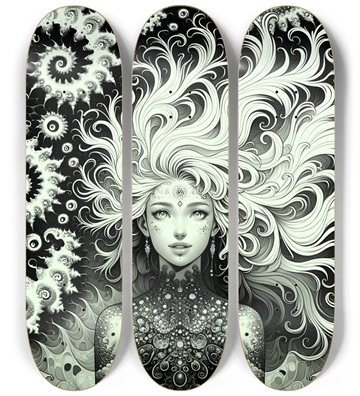 B&W Fractal Woman #71