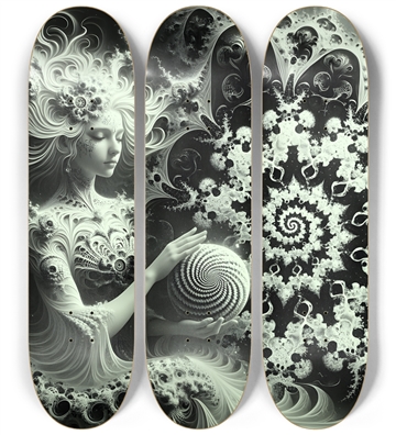 B&W Fractal Woman #101