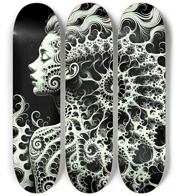 B&W Fractal Woman #93