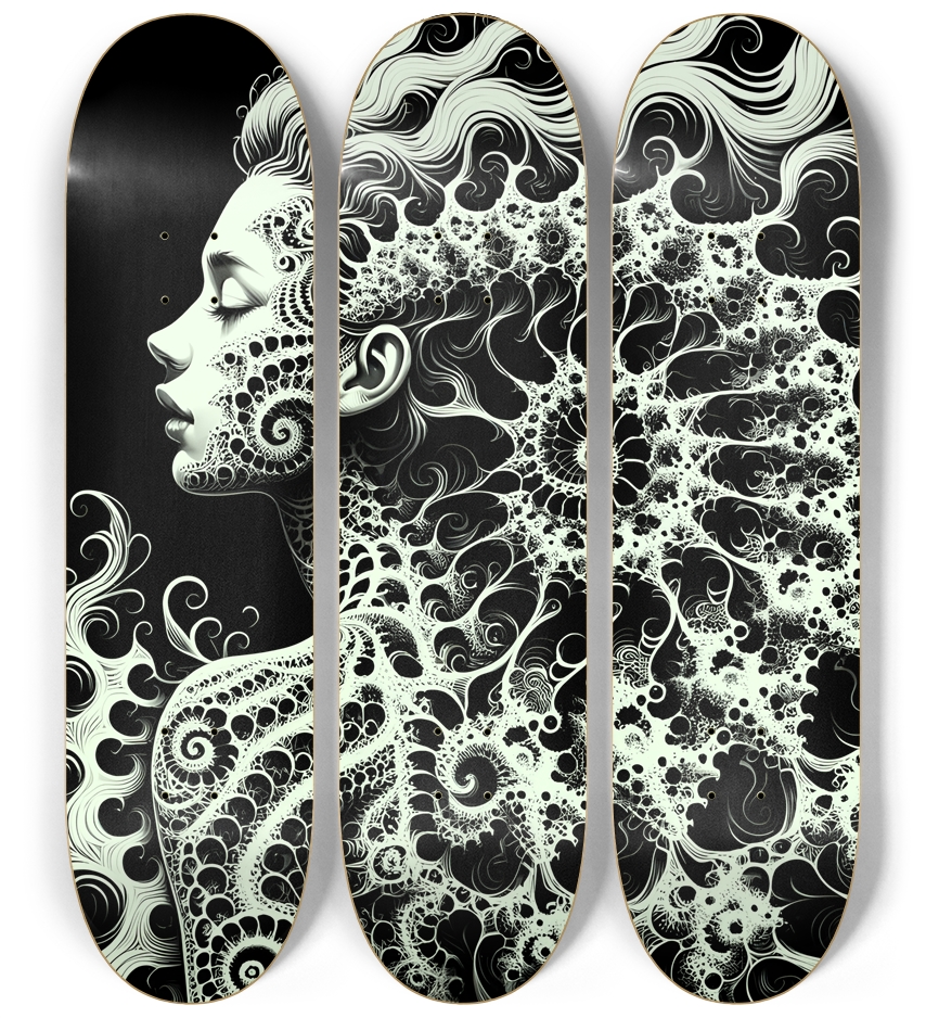 B&W Fractal Woman #93