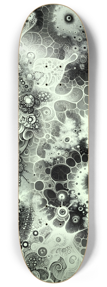 B&W Fractal Woman #90 #3 8-1/4 Skateboard Deck