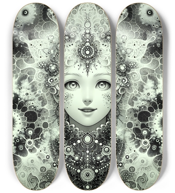 B&W Fractal Woman #90