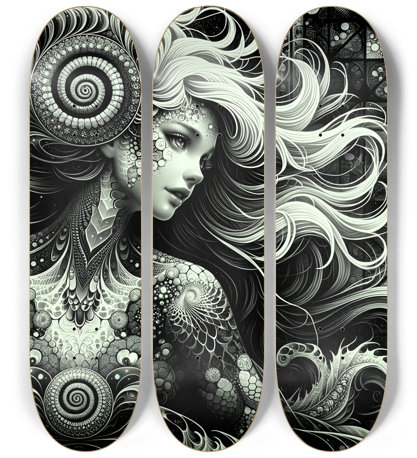 B&W Fractal Woman #107