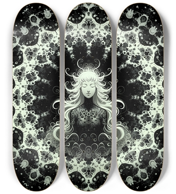 B&W Fractal Woman #91