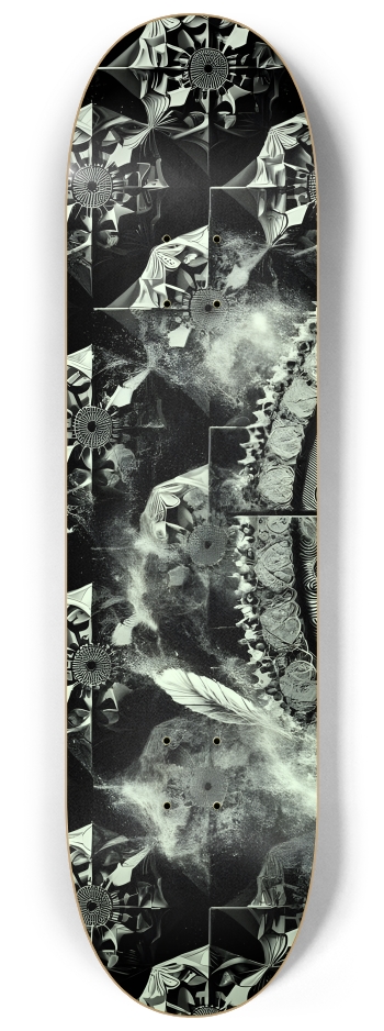 B&W Fractal Woman #97 #1 8-1/4 Skateboard Deck