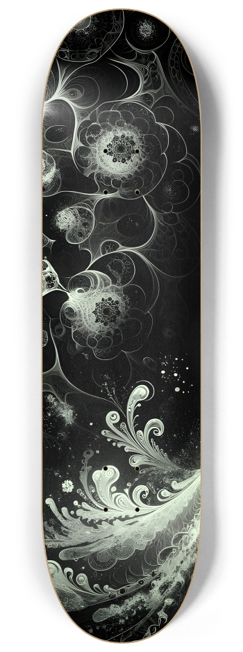 B&W Fractal Woman #86 #2 8-1/4 Skateboard Deck