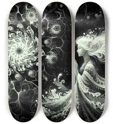 B&W Fractal Woman #86