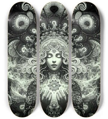 B&W Fractal Woman #84