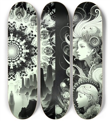 B&W Fractal Woman #73