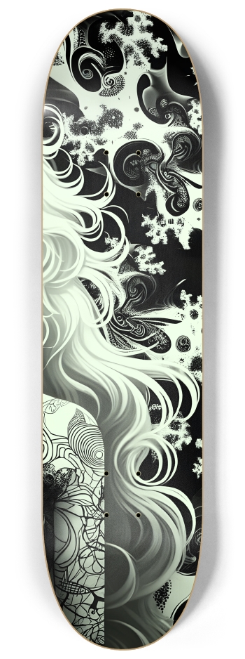 B&W Fractal Woman #105 #2 8-1/4 Skateboard Deck