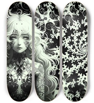 B&W Fractal Woman #105