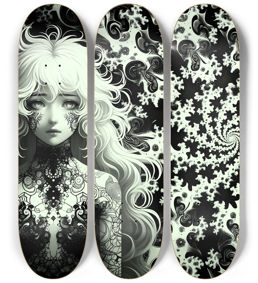 B&W Fractal Woman #105