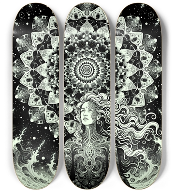 B&W Fractal Woman #95