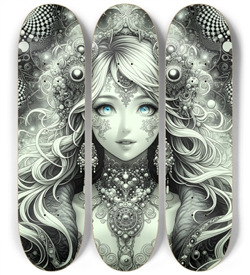 B&W Fractal Woman #89