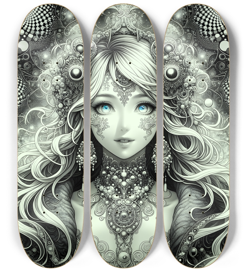 B&W Fractal Woman #89