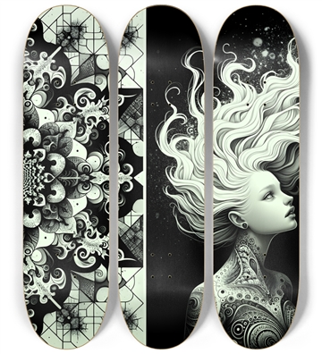 B&W Fractal Woman #79