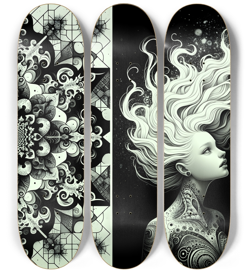 B&W Fractal Woman #79