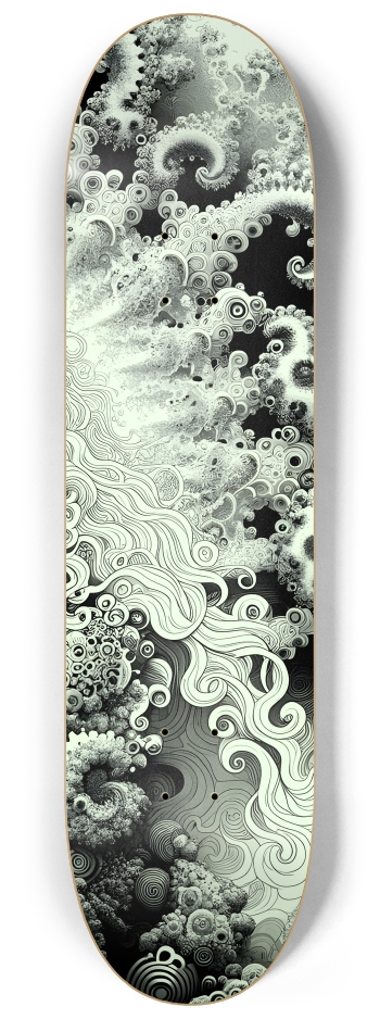 B&W Fractal Woman #100 #3 8-1/4 Skateboard Deck
