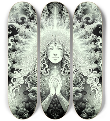 B&W Fractal Woman #100