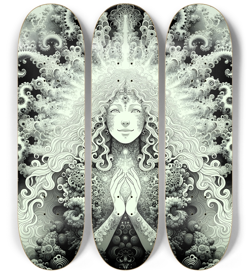 B&W Fractal Woman #100