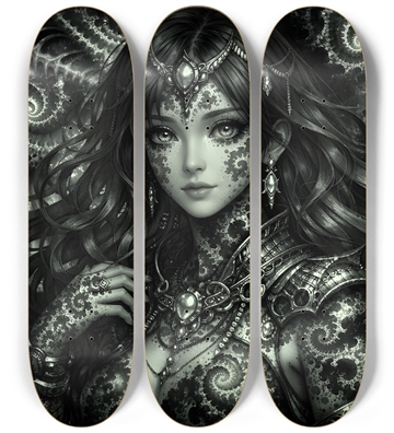 B&W Fractal Woman #115