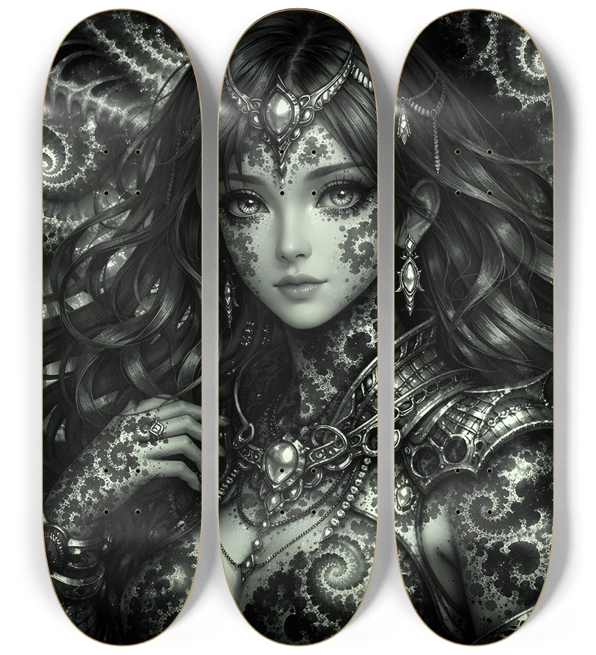 B&W Fractal Woman #115