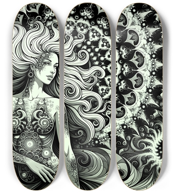 B&W Fractal Woman #116