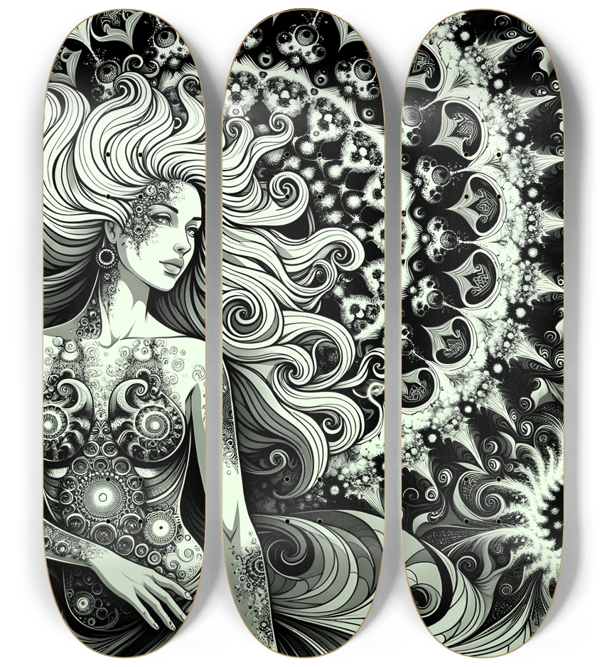 B&W Fractal Woman #116