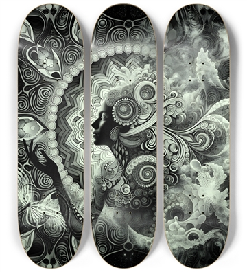 B&W Fractal Woman #92