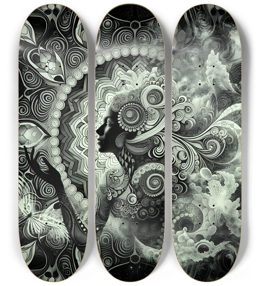 B&W Fractal Woman #92