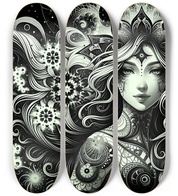 B&W Fractal Woman #77